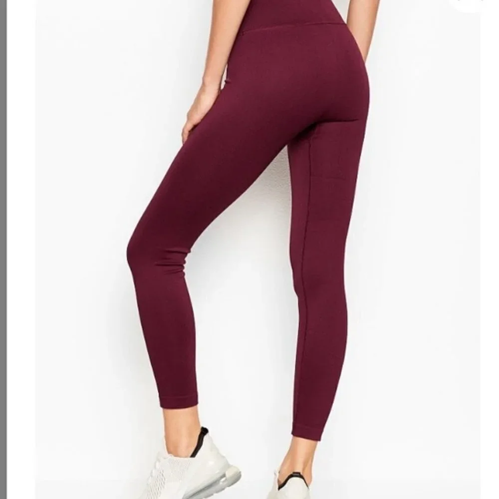 Victoria's Secret VS pink ribbed high waist compression